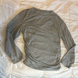 Grey Long Sleeve with cinches on side size M. (new!)